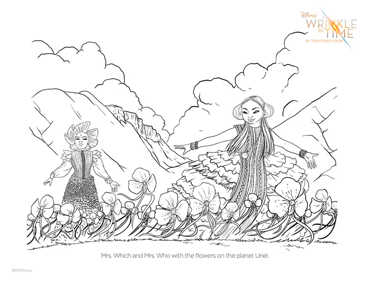 Free A Wrinkle In Time Coloring Page #1