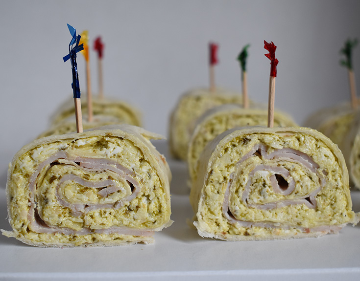 Turkey and Pesto Pinwheels