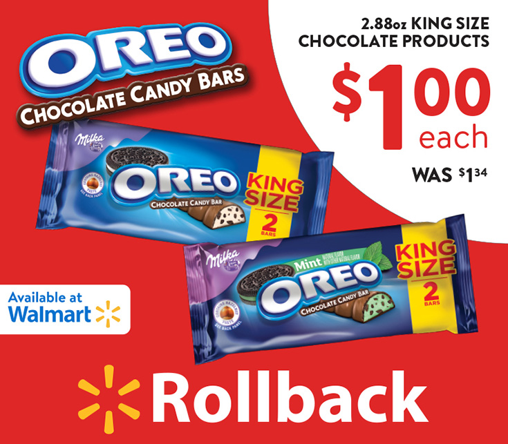 Grab Your OREO Chocolate King Size Candy Bars On Rollback at Walmart