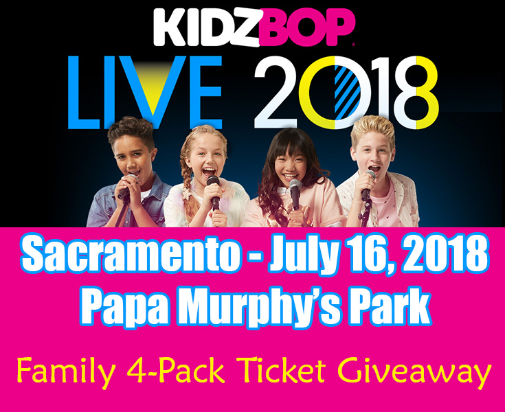 KIDZ BOP Live 2018 Tour - Sacramento Family 4 Pack Ticket Giveaway