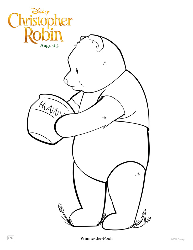 Free Printable Christopher Robin (Winnie the Pooh) Coloring Page