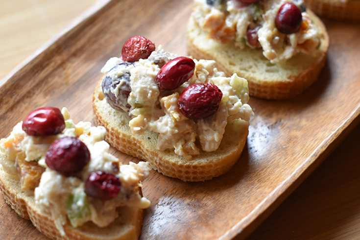 Cranberry Chicken Salad Bites Appetizer