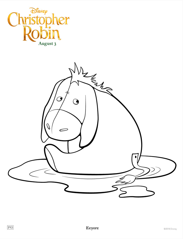 Free Printable Eeyore Coloring Page