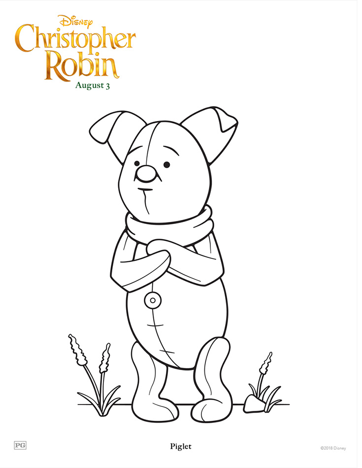 Free Printable Piglet Coloring Page