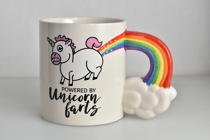Powered By Unicorn Farts Mug