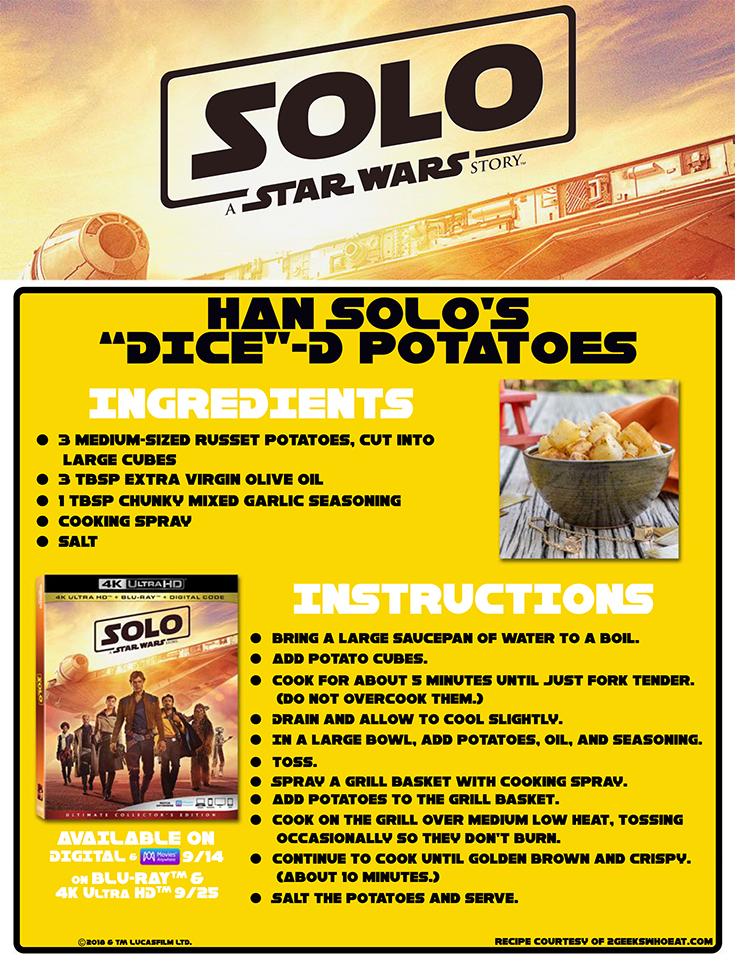 Han Solo’s “Dice”-d Potatoes