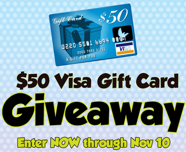 $50 Visa Gift Card Giveaway 