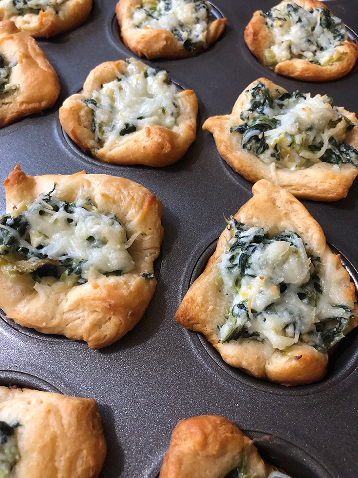 Spinach Dip Puffs Recipe