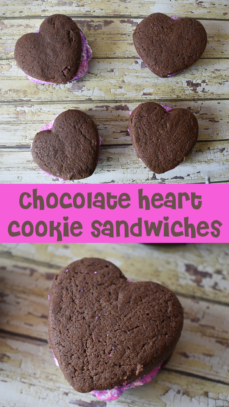 Chocolate Heart Cookie Sandwiches