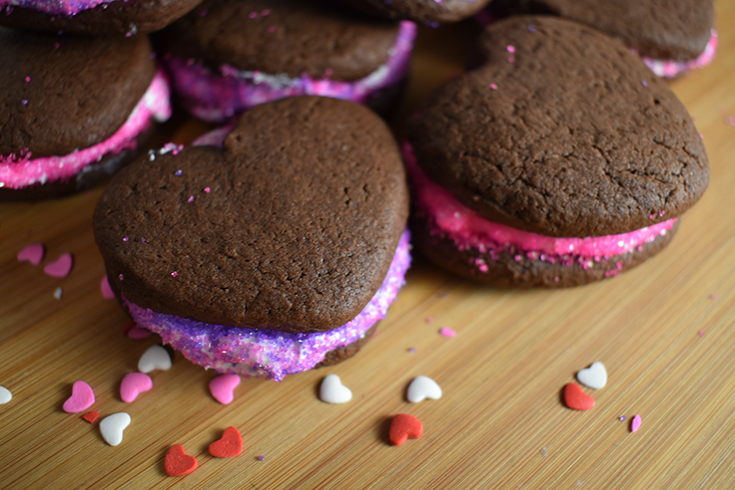 Heart Chocolate Cookie Sandwiche