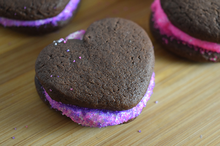 Chocolate Heart Cookie Sandwiches