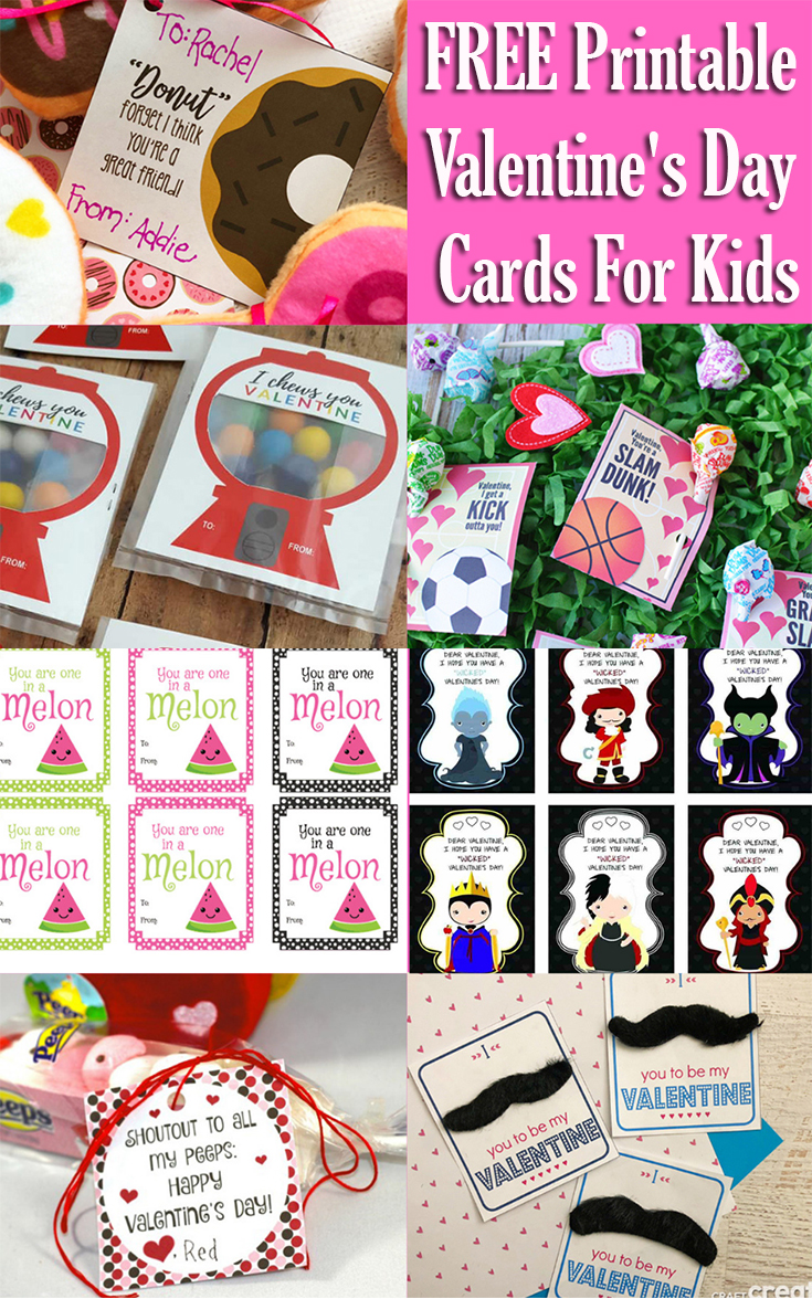 FREE Printable Valentine’s Day Cards For Kids