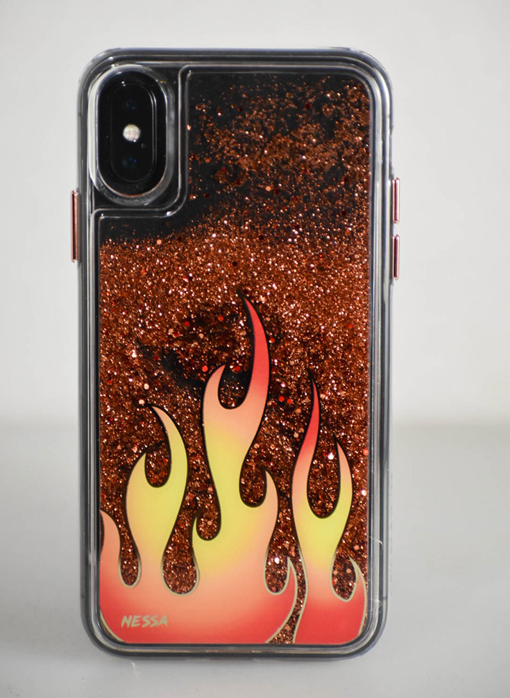 Glitter Flames Case By Nessa