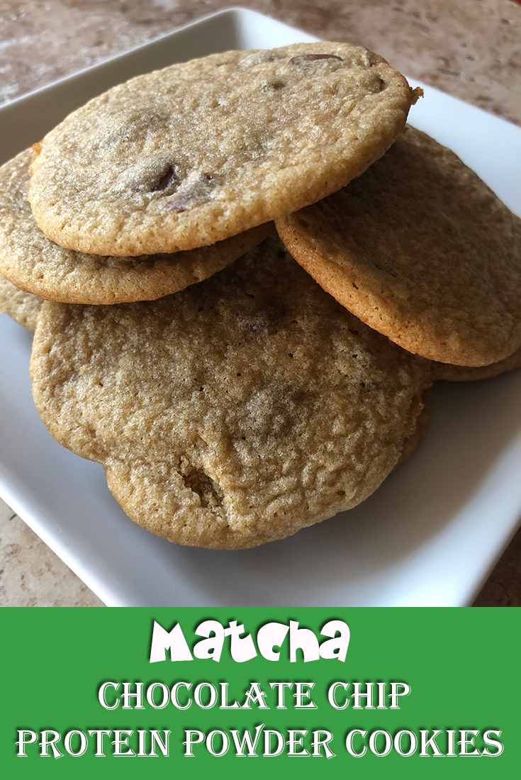 Matcha Chocolate Chip Protein Powder Cookies