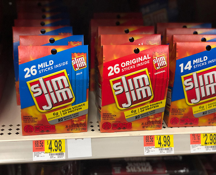 Slim Jim Snack Sticks at Walmart 
