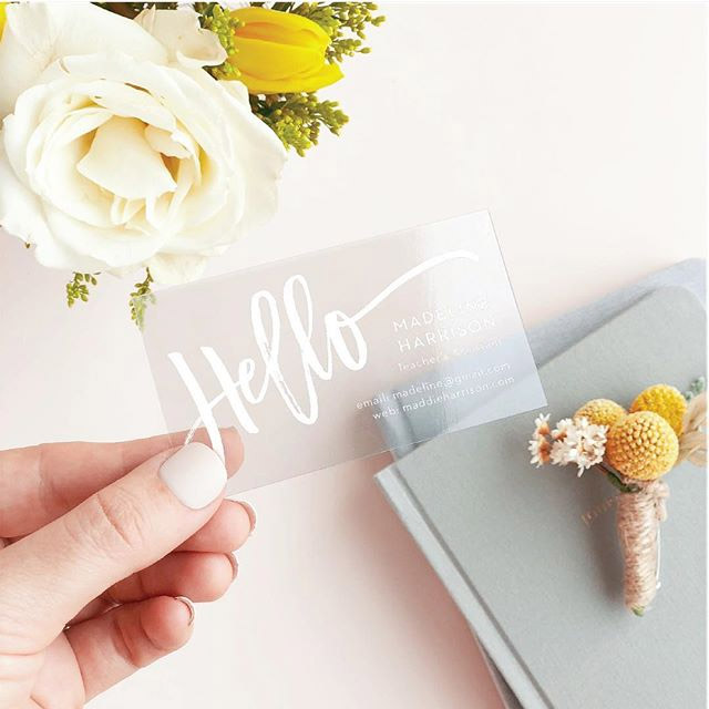 Clear Business Cards - Basic Invite