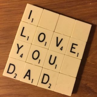 Scrabble Tile Father's Day Coaster