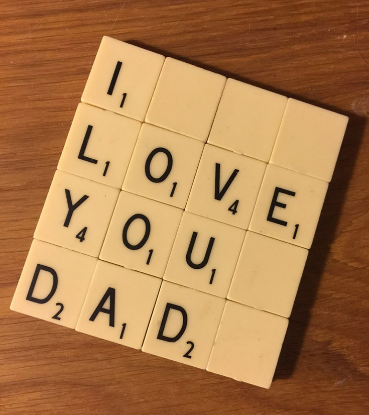 Scrabble Tile Father's Day Coaster