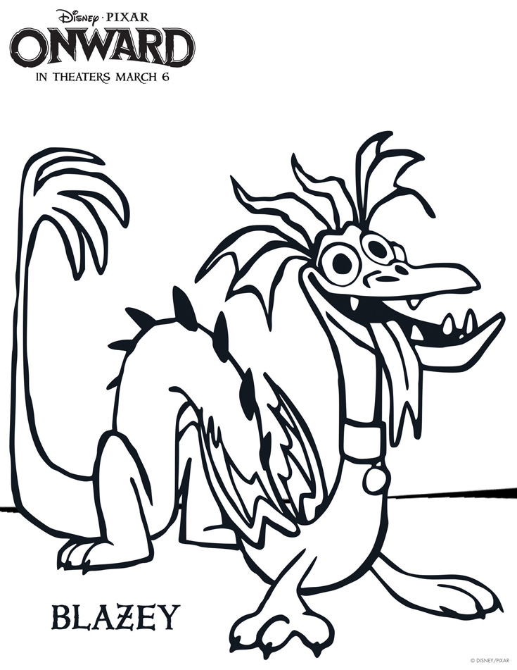 Onward Blazey Coloring Page