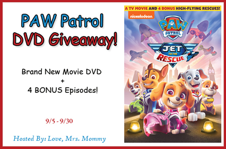 PAW Patrol DVD Giveaway