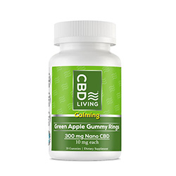 Green Apple Gummy Rings - CBD Living