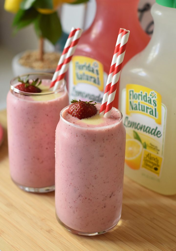 Strawberry Pineapple Lemonade Smoothies With Florida's Natural Mom's Blog