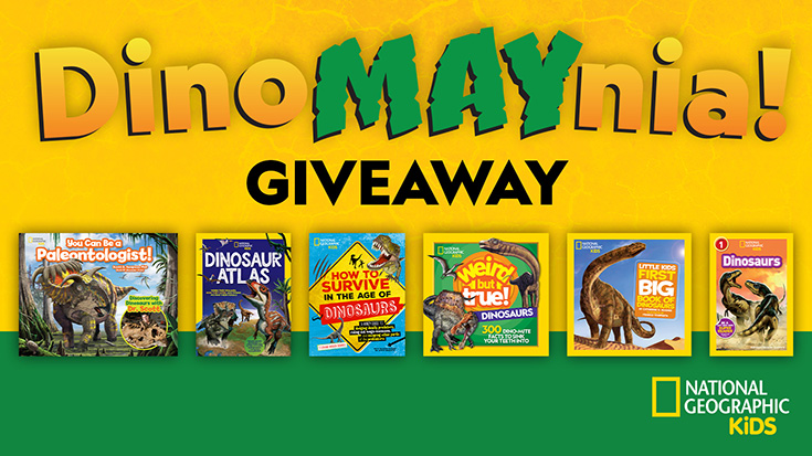 $83 Nat Geo Kids DinoMAYnia 6-Book Prize Pack Giveaway