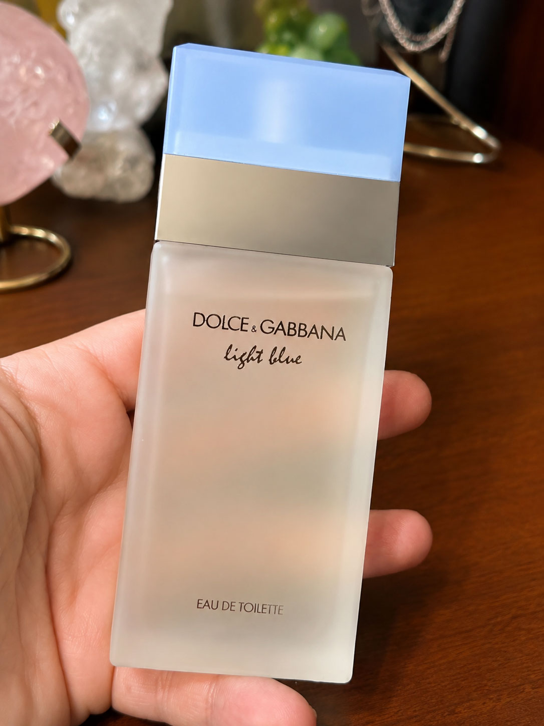 Dolce & Gabbana Light Blue Eau de Toilette perfume bottle reviewed after purchase from TikTok Shop