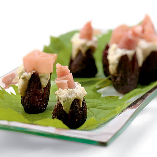 Plate of figs stuffed with gorgonzola Figs Stuffed With Gorgonzola