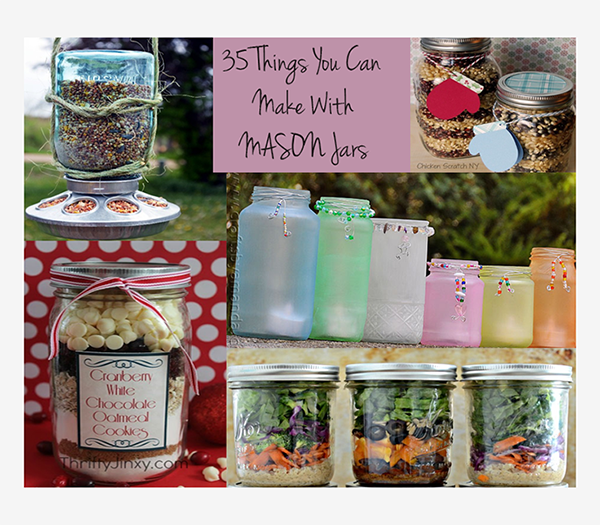 35 Things You Can Do WIth Mason Jars