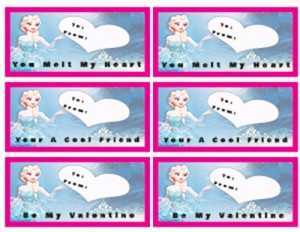 Free Printable Frozen Valentine's Day Cards
