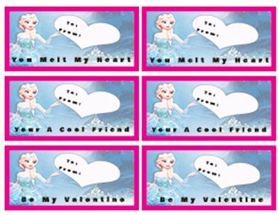 Free Printable Frozen Valentine's Day Cards