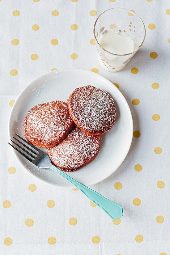 Homemade Red Velvet Pancakes