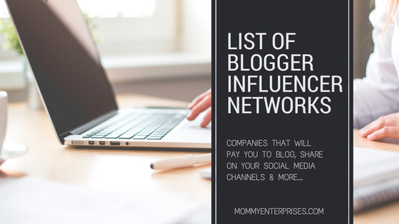 List Of Blogger Influencer Networks