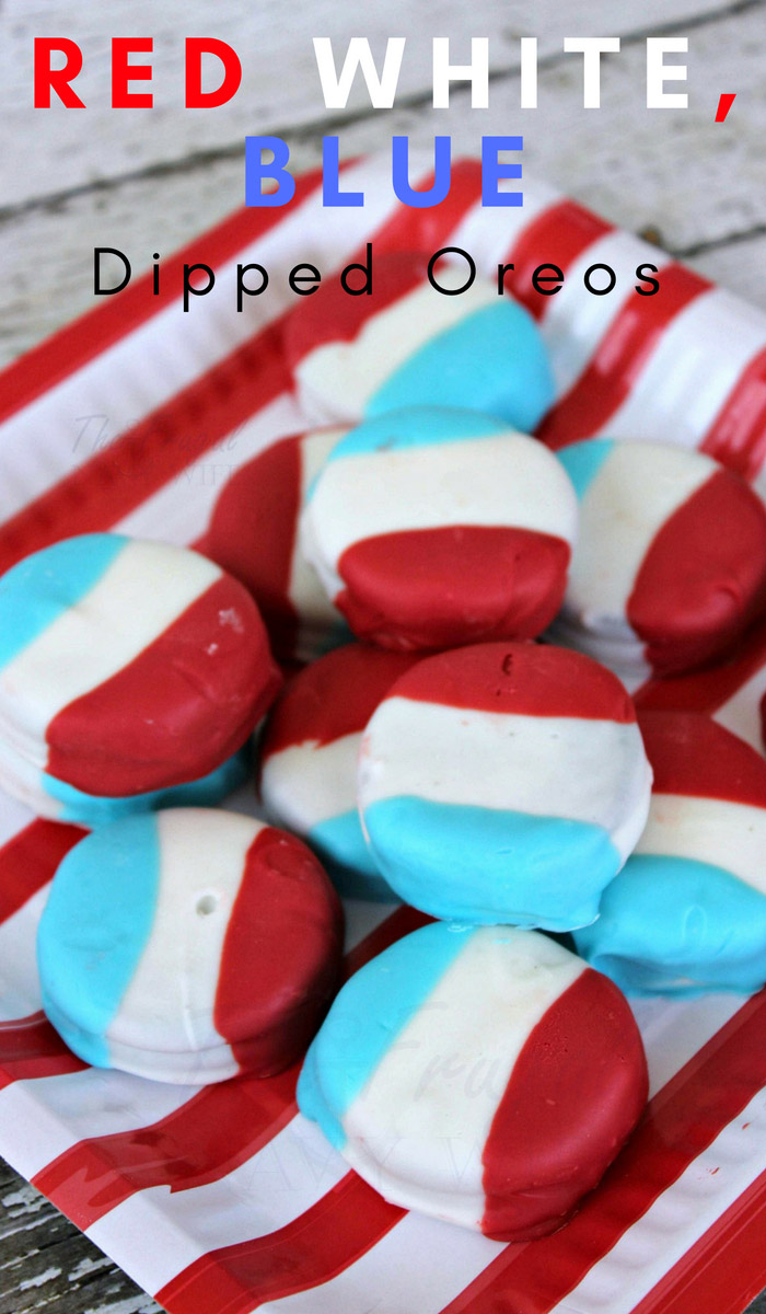 Red White & Blue Dipped OREOS