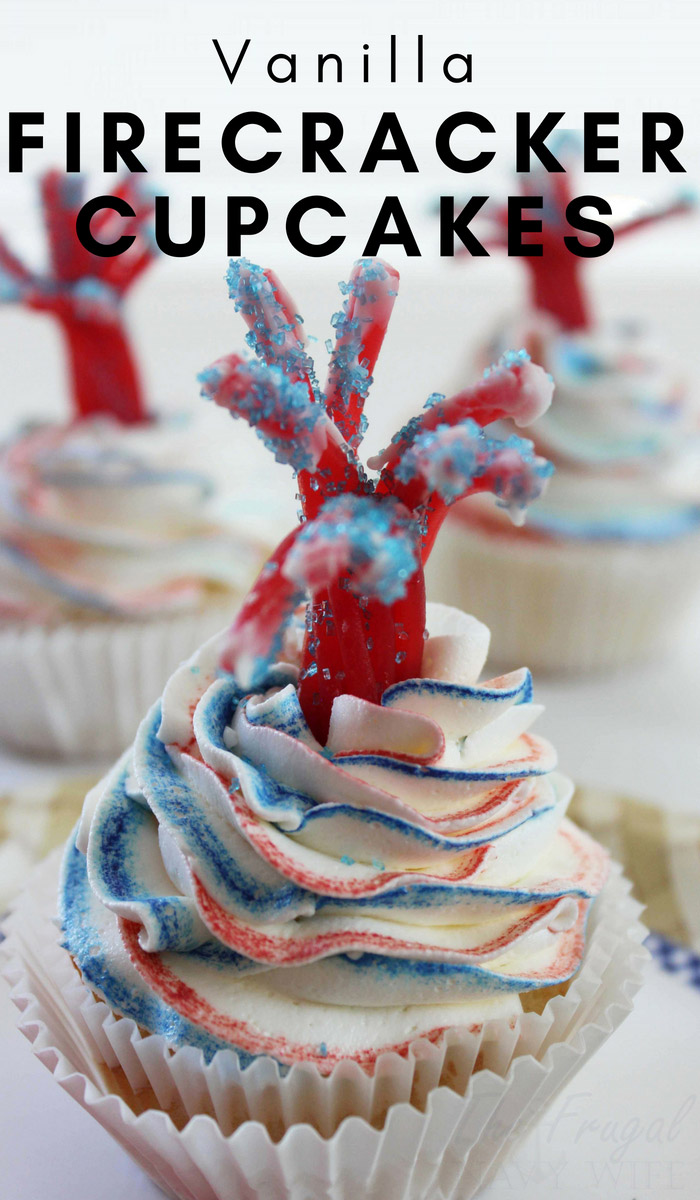 Vanilla Firecracker Cupcakes