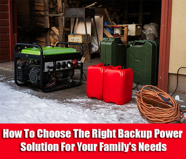How To Choose The Right Backup Power Solution For Your Family's Needs