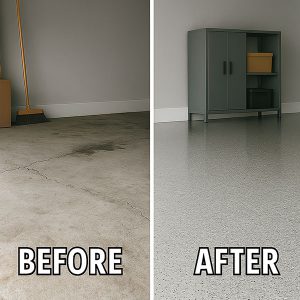 Before and After - Protective Concrete Coating