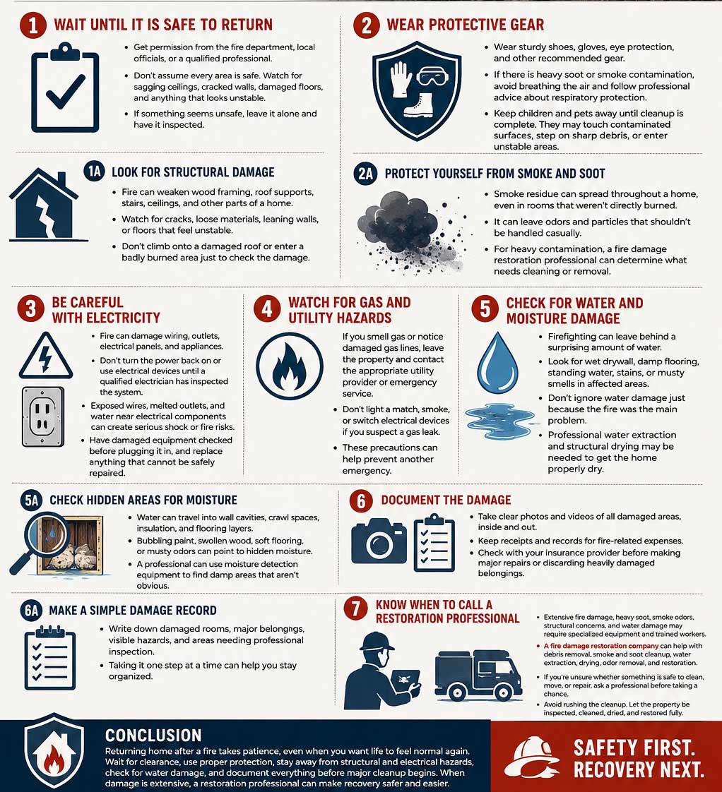 Safety Tips Returning Home After Fire